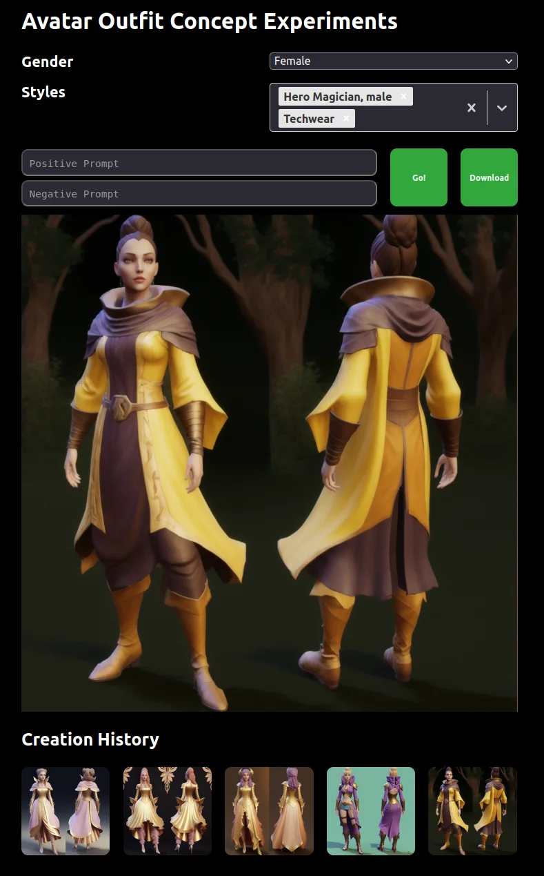 Characters concepts creation with Stable Diffusion & Control Net